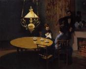 克劳德 莫奈 : An Interior after Dinner